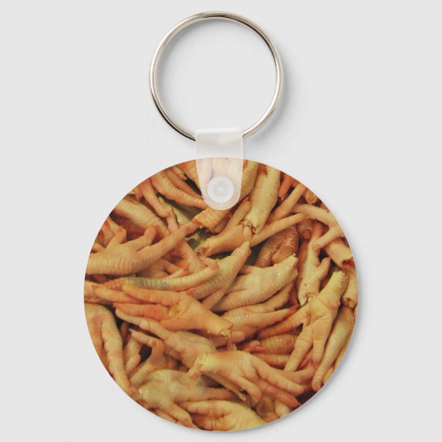 Raw Chicken Feet Key Ring (Front)