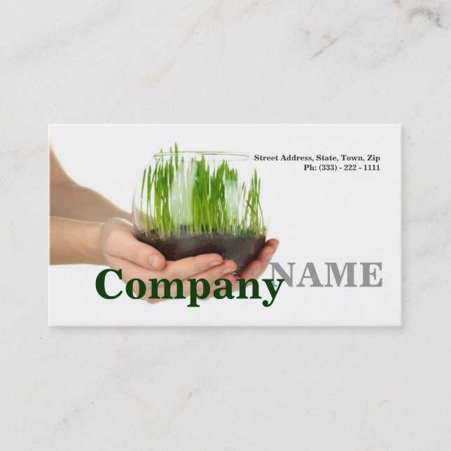 Raw Food Green Healthy Life Vegetarian Card (Front)