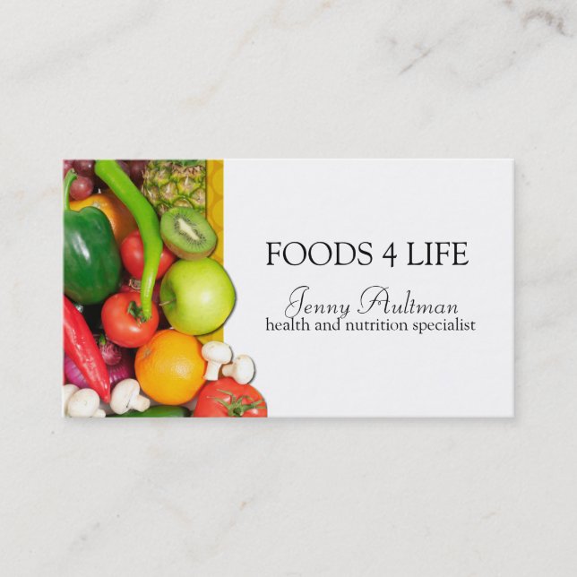 Raw Foodist Business Card (Front)