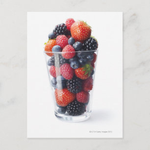 Raw fruit shake postcard