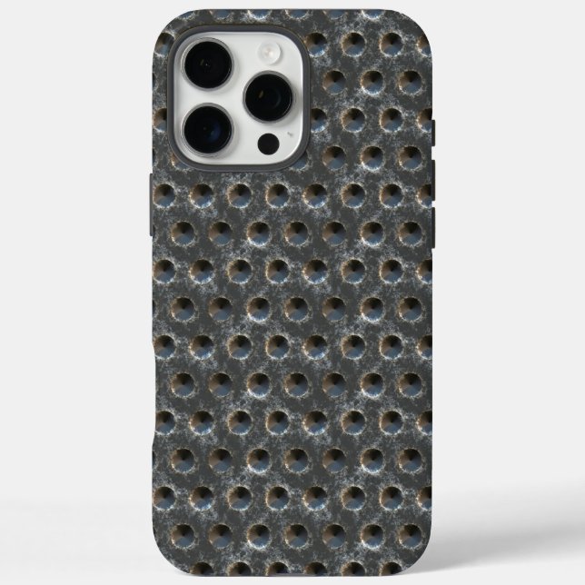 Raw Industrial Steel Polka Dots Plate Case-Mate iPhone Case (Back)