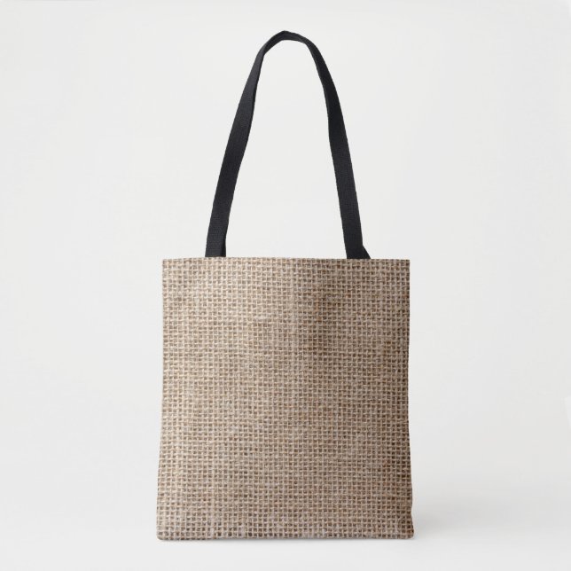 Raw linen texture tote bag (Front)