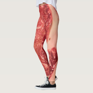 Raw Meat Ribeye Steak Leggings