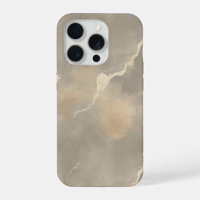 Raw Modern Concrete Texture Minimalist Industrial  iPhone Case (Back)