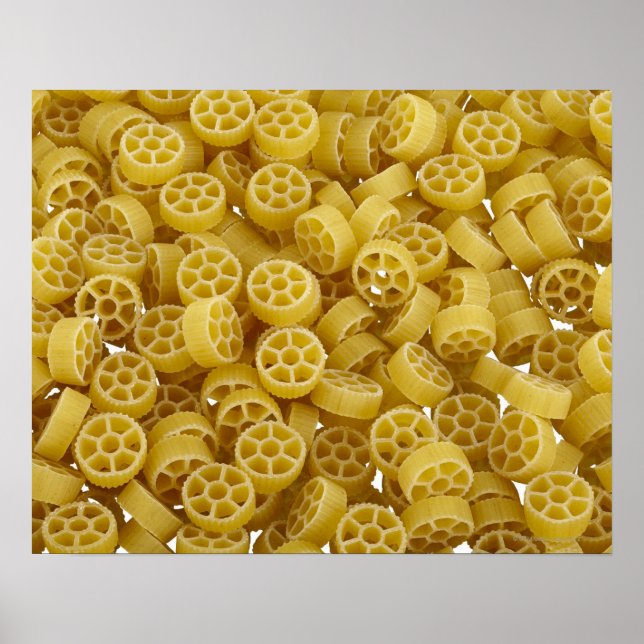 Raw pasta background poster (Front)