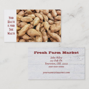 raw potatoes bunch business card