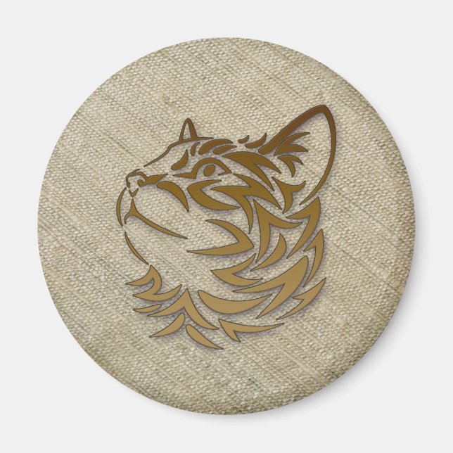 raw silk for kitty magnet (Front)