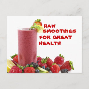 raw smoothie for great health postcard