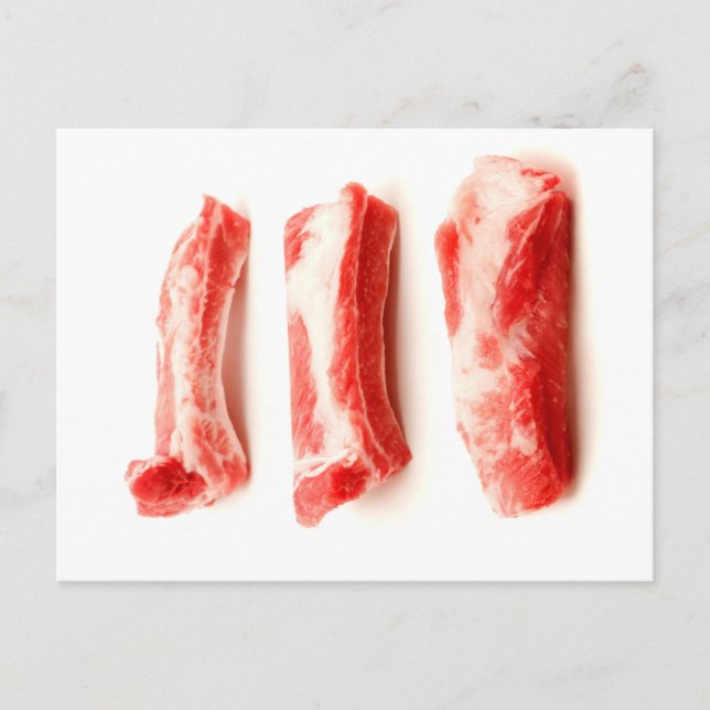 Raw spare ribs postcard (Front)