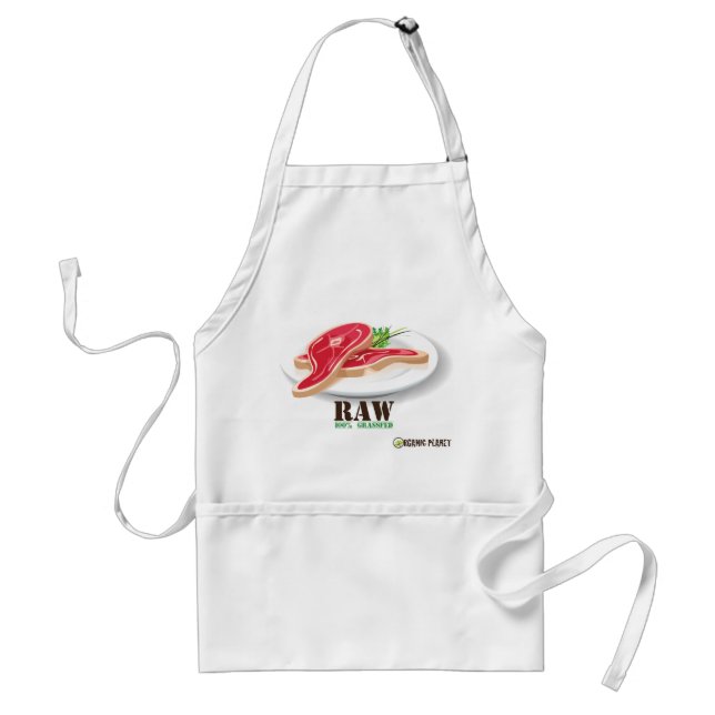 Raw Steak Organic Planet Apron (Front)