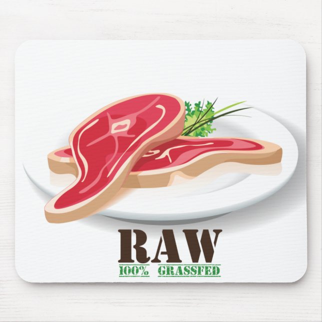 Raw Steak Organic Planet Mousepad (Front)