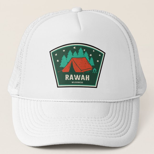 Rawah Wilderness Colorado Camping Trucker Hat (Front)