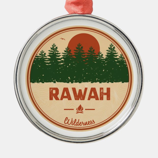Rawah Wilderness Colorado Metal Tree Decoration (Front)