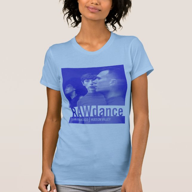 RAWdance Blurred Graphic T-Shirt in Blue (Front)