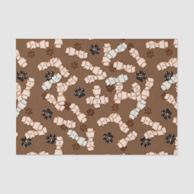Rawhide Dog Bones-Tissue Wrap Paper (Front)