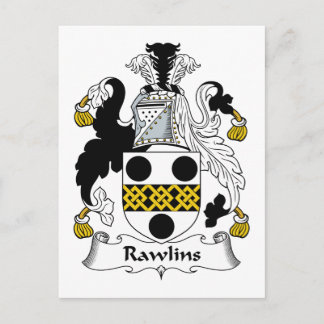 Rawlins Family Crest Postcard