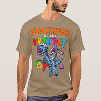 Rawr Brother Of The Birthday Boy Astronaut Riding T-Shirt