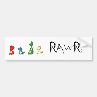 rawr bumper sticker