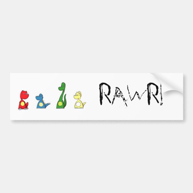 rawr bumper sticker (Front)