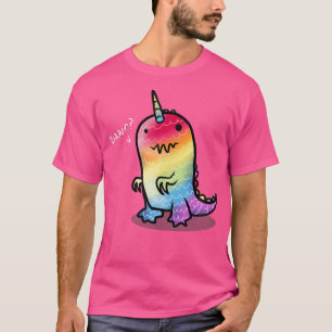 Rawr Cute Rainbow Dinosaur Unicorn T-Shirt
