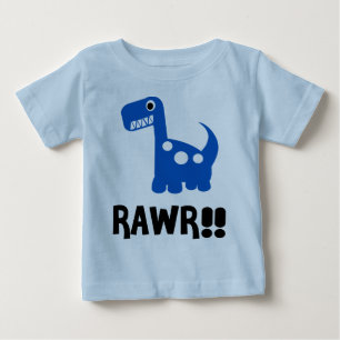 Rawr Dino Blue Baby T-Shirt