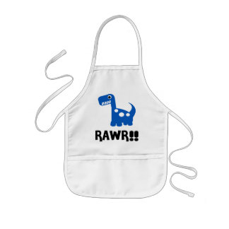 Rawr Dino Blue Kids Apron