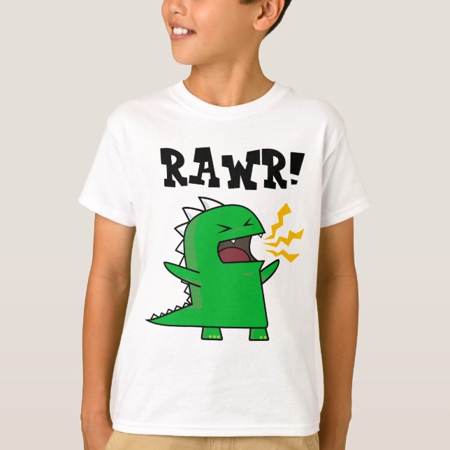 RAWR Dino - customisable! T-Shirt (Front)