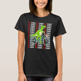 Rawr Dino Dinosaur Riding Cycle T Rex Biker Rider T-Shirt