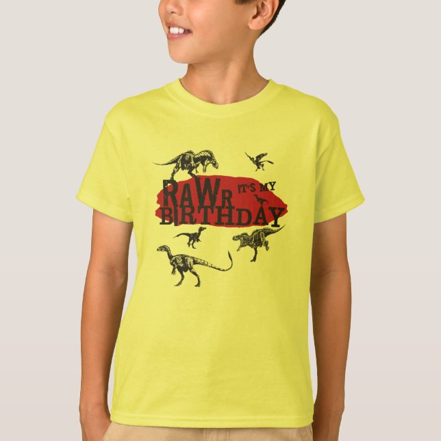Rawr Dinosaur Birthday Shirt (Front)
