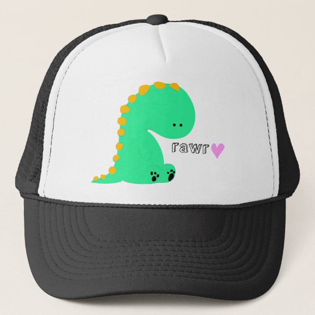 RAWR dinosaur cute shirt Trucker Hat (Front)
