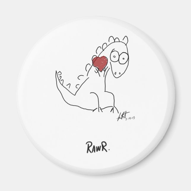 Rawr dinosaur ! magnet (Front)