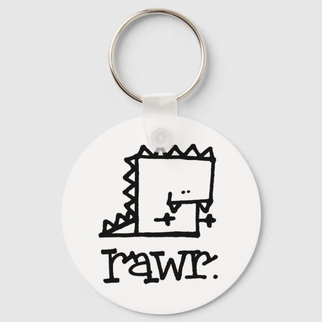 Rawr Dinosaur Meepple Keychain (Front)