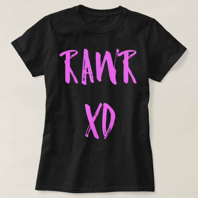 Rawr Emo XD Scenester Scene Kid  T-Shirt (Design Front)