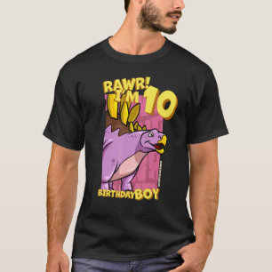 Rawr I'm 10 Birthday Boys 10th Birthday Dino Kent T-Shirt