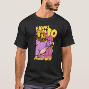 Rawr I'm 10 Birthday Boys 10th Birthday Dino Kentr T-Shirt