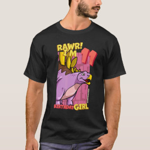 Rawr I'm 11 Birthday Girls 11th Birthday Dino Kent T-Shirt