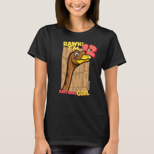 Rawr I'm 12 Birthday Girls 12th Birthday Dino Gall T-Shirt