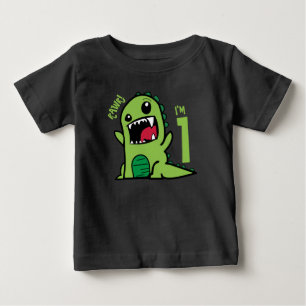 Rawr I'm 1, 1st Birthday Dinosaur Shirt 