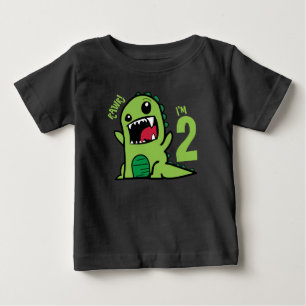 Rawr I'm 2, 2th Birthday Dinosaur Shirt 