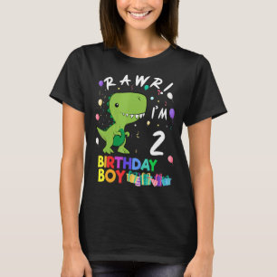 Rawr I'm 2 Cute Dinosaur Birthday T-Shirt