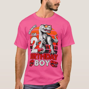 Rawr I'M 2 Kids 2 Year Old Shirt 2Nd Birthday Boy 