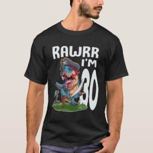 Rawr I'M 30Th Birthday Dinosaur Pirate Dino Lover  T-Shirt