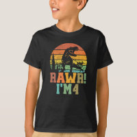 Rawr Im 4 Dinosaur T Rex 4 Year Old