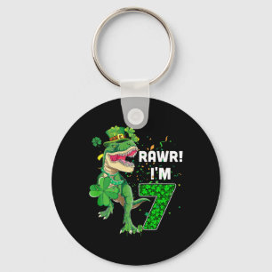 Rawr I'm 7 Birthday Years Old 2015 T Rex Dinosaur  Key Ring
