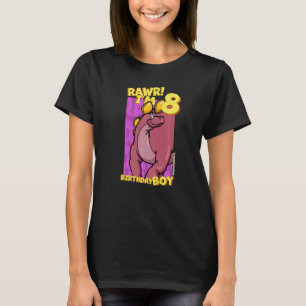 Rawr I'm 8 Birthday Boys 8th Birthday Dino Wuerhos T-Shirt