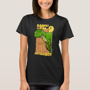 Rawr I'm 9 Birthday Boys 9th Birthday Dino Yinlong T-Shirt