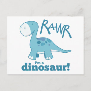 RAWR I'm a Dinosaur Diplodocus Postcards