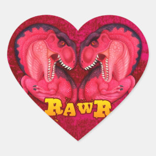 Rawr Love-a-saurus Heart Sticker