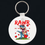 Rawr Means I Love You In Dinosaur T Rex Lover Vale Key Ring<br><div class="desc">Rawr Means I Love You In Dinosaur T Rex Lover Valentine Kids</div>