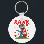 Rawr Means I Love You In Dinosaur T Rex Lover Vale Key Ring<br><div class="desc">Rawr Means I Love You In Dinosaur T Rex Lover Valentine Kids</div>